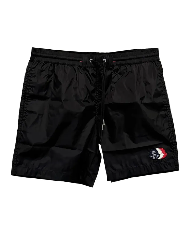 Moncler logo-patch swim shorts - Schwarz Schwarz