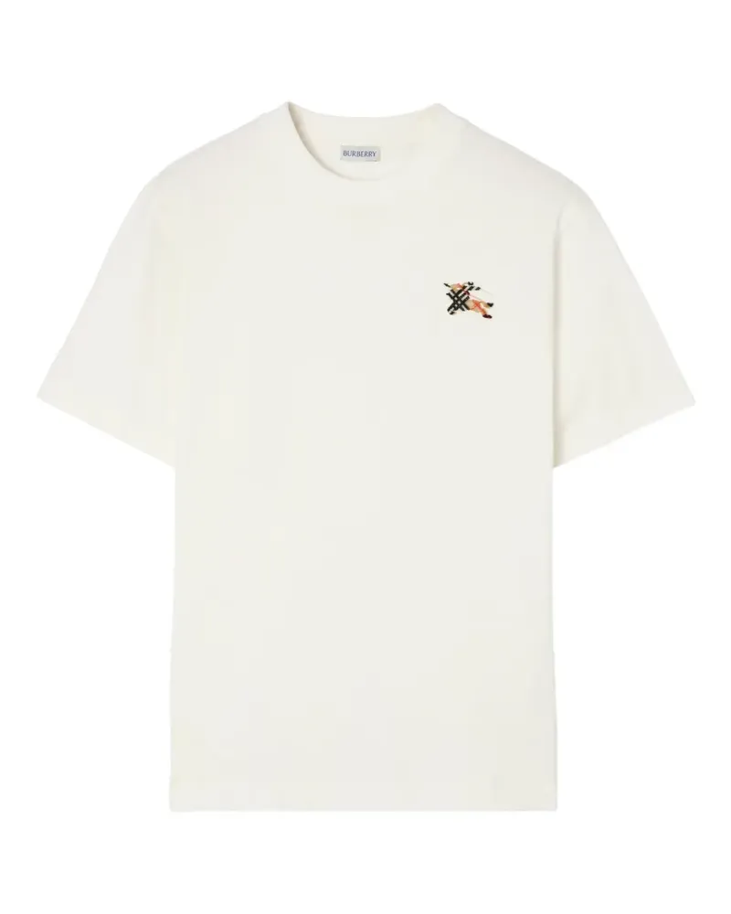 Burberry Knight T-Shirt aus Baumwolle - Weiß Weiß