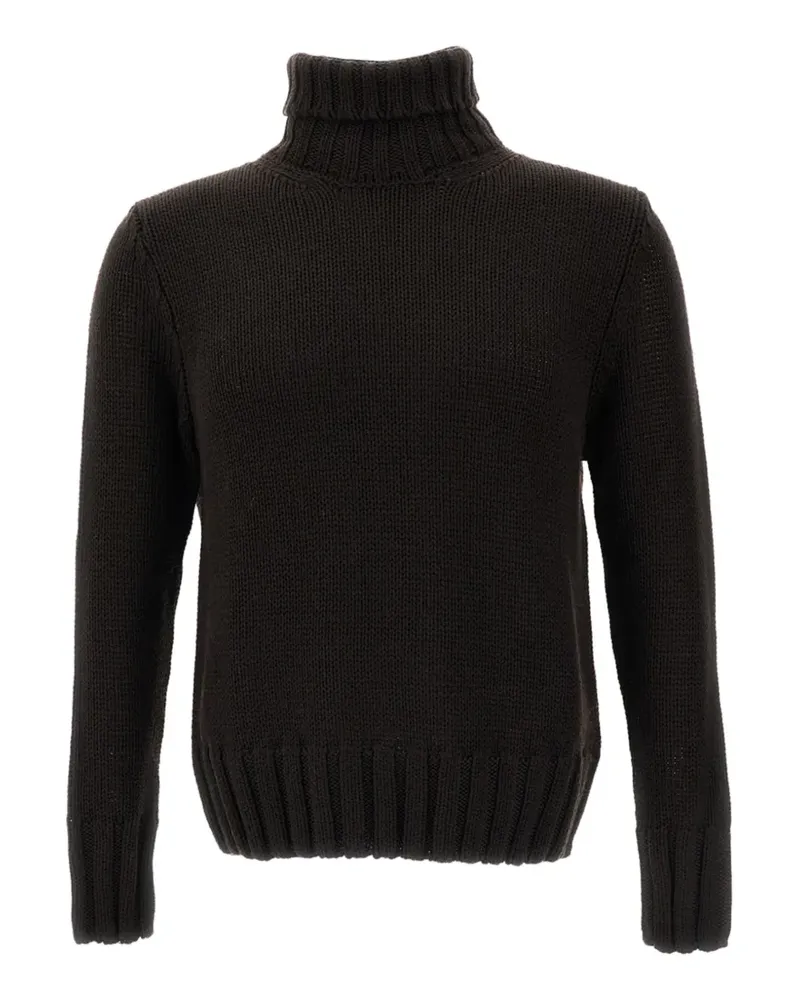 Customer Lovers Gerippter Rollkragenpullover - Braun Braun