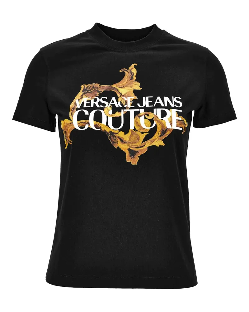 Versace Jeans T-Shirt mit Logo-Print - Schwarz Schwarz