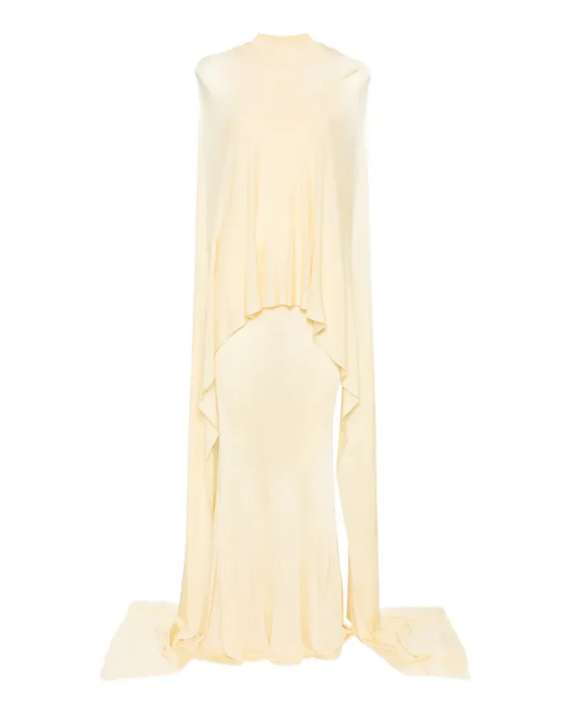 Self-Portrait cape-detail racer-back maxi dress - Gelb Gelb