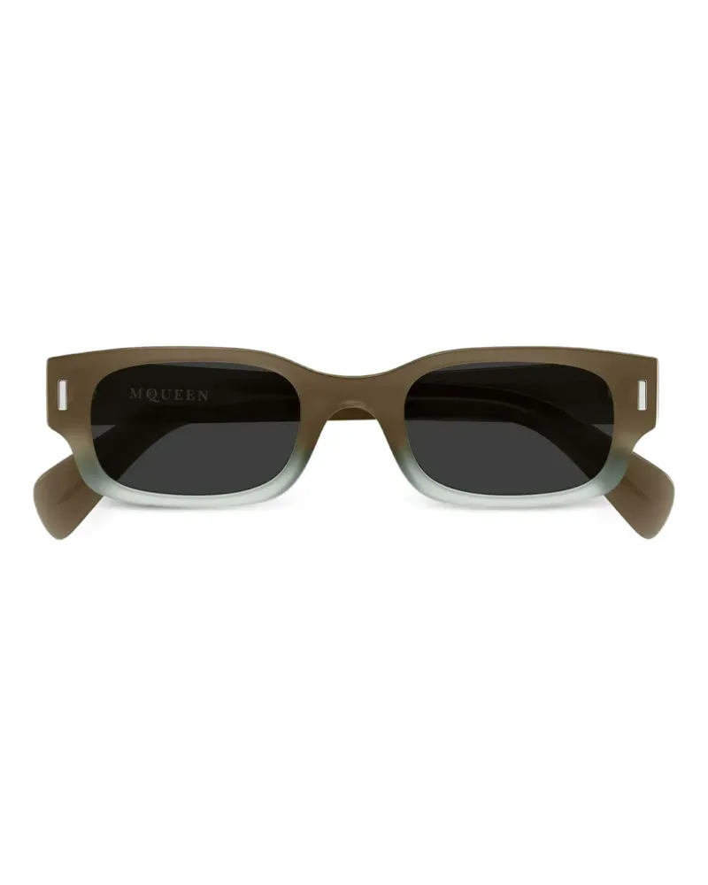 Alexander McQueen Eckige Sonnenbrille - Braun Braun