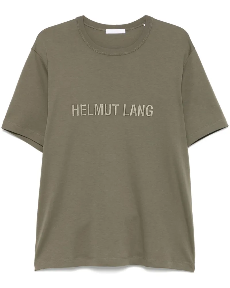 Helmut Lang T-Shirt mit Logo-Stickerei - Grün Grün