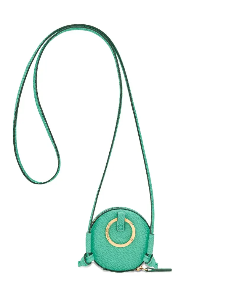 Longchamp Épure Portemonnaie aus strukturiertem Leder - Grün Grün