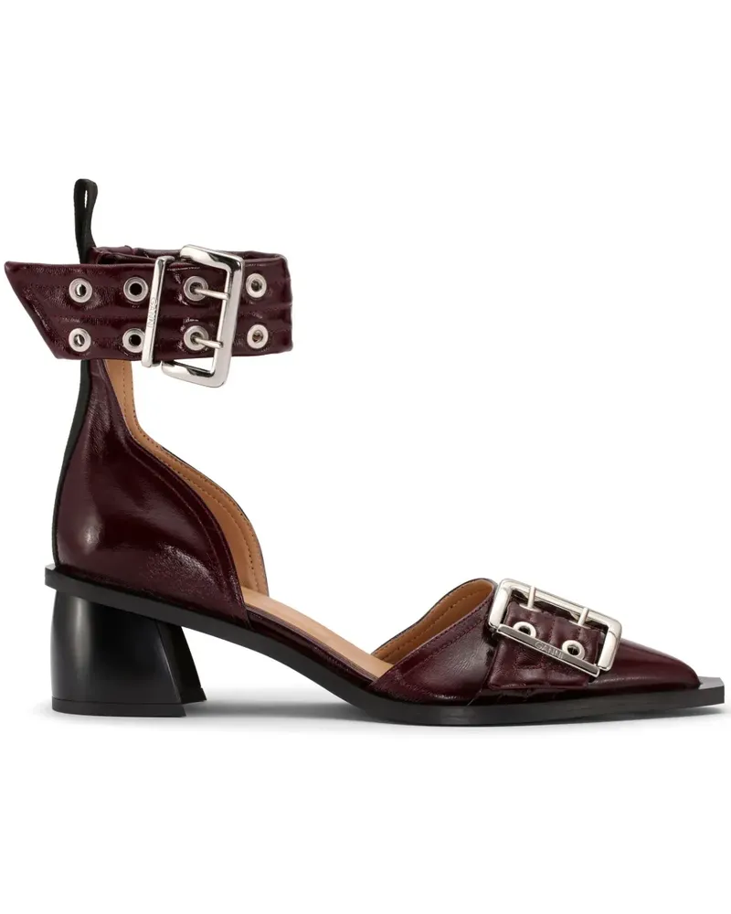 Ganni Pumps mit Schnalle 50mm - Rot Rot
