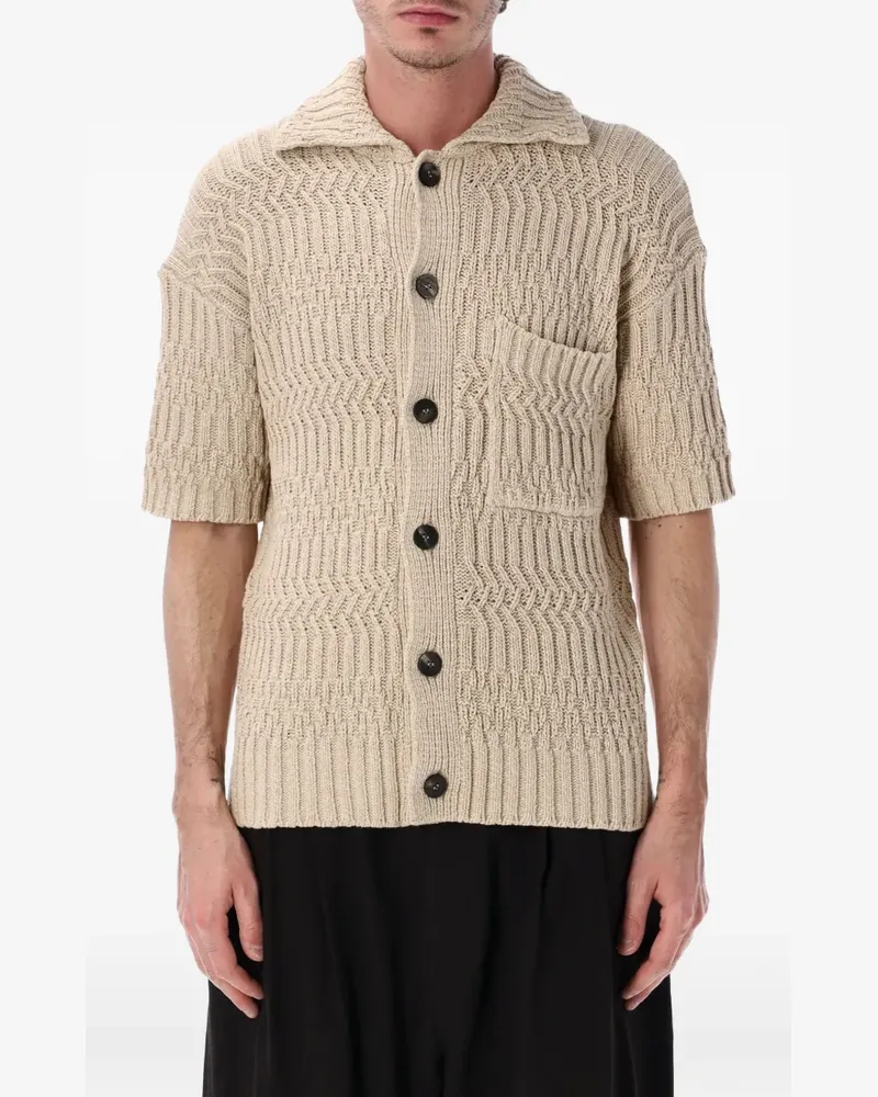Roberto Collina Kurzärmeliger Cardigan - Nude Nude