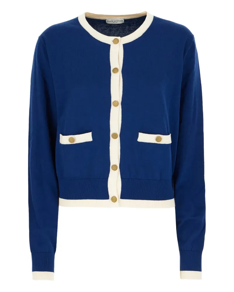 Ballantyne Cropped-Cardigan mit Knöpfen - Blau Blau