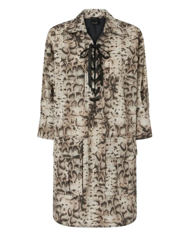 Pinko Kleid mit Schlangen-Print - Nude Nude
