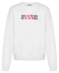 Moschino Sweatshirt mit Slogan-Print Nude