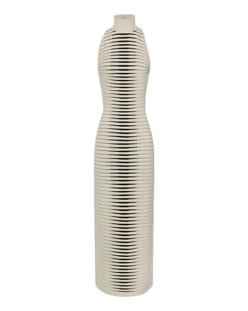 Elisabetta Franchi zebra-jacquard maxi dress - Gelb Gelb