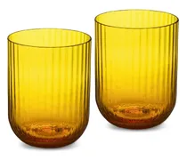 Murano Set aus zwei Gläsern - Gelb