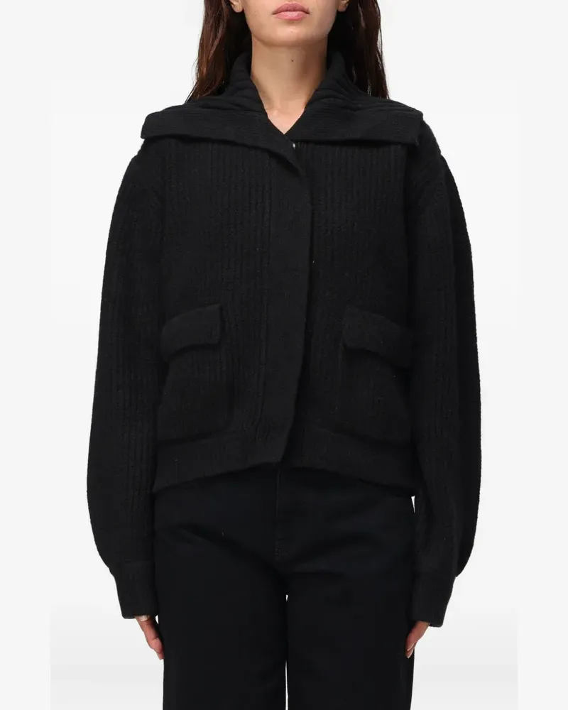 Liu Jo Gerippter Cardigan - Schwarz Schwarz