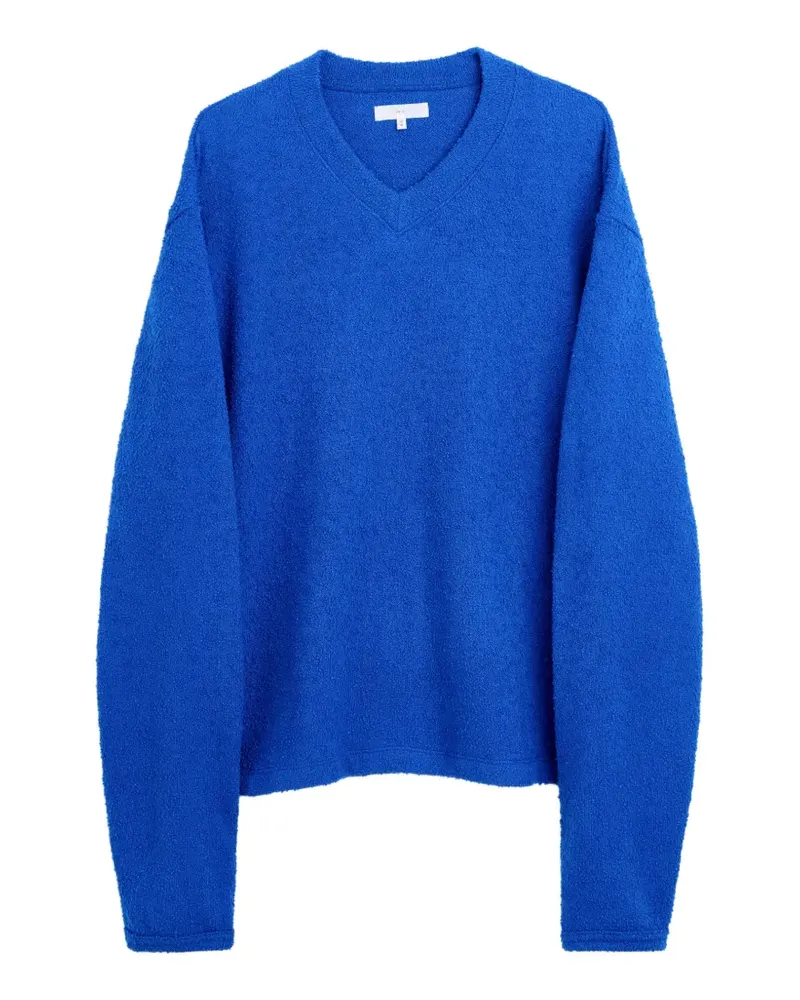 Lady White Co. Teddy V-neck sweater - Blau Blau