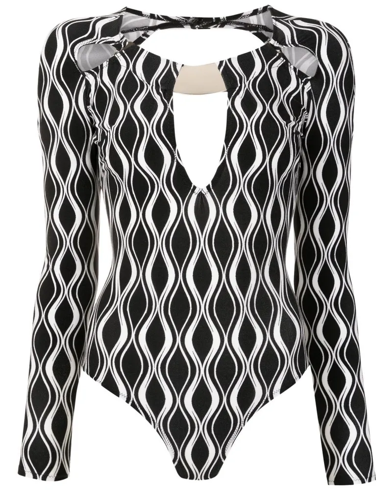Amir Slama Body mit Cut-Outs - Schwarz Schwarz