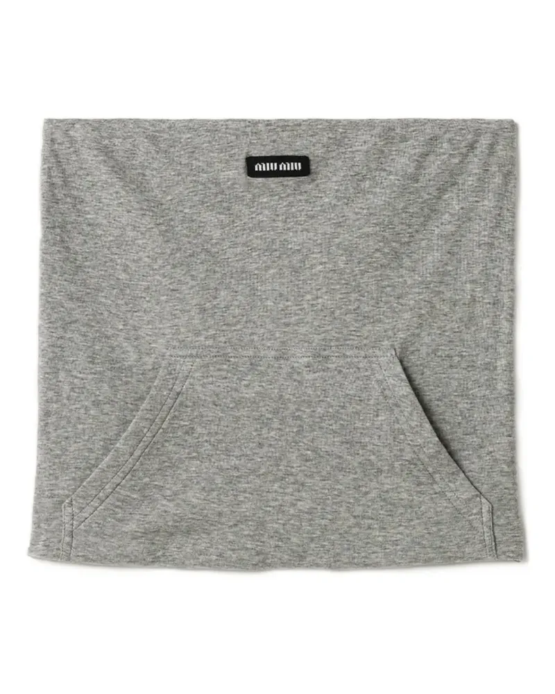 Miu Miu Geripptes Oberteil aus Jersey - Grau Grau