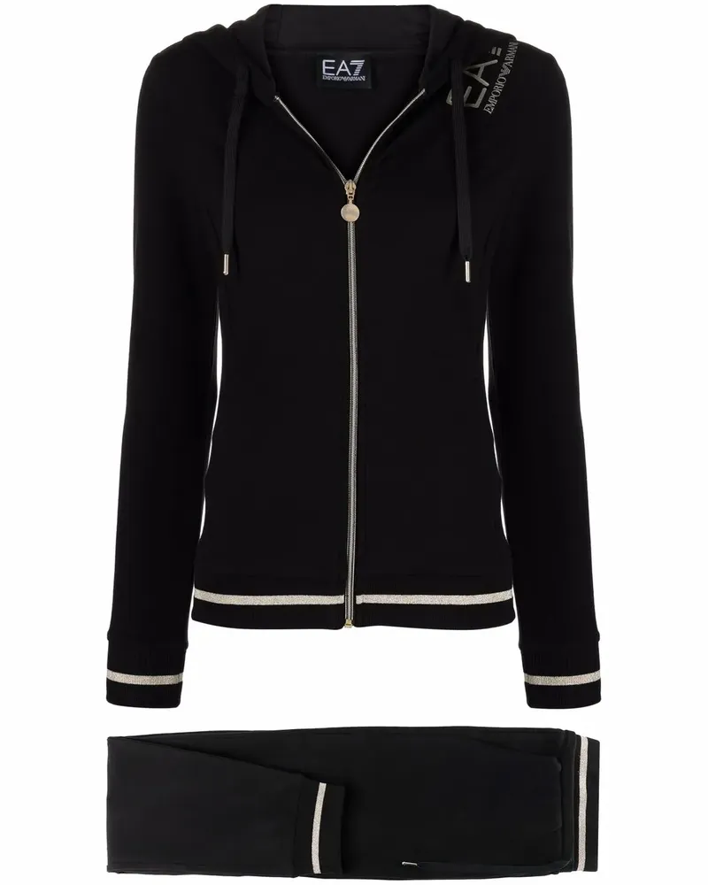 EA7 Jogginghose mit Logo-Print - Schwarz Schwarz