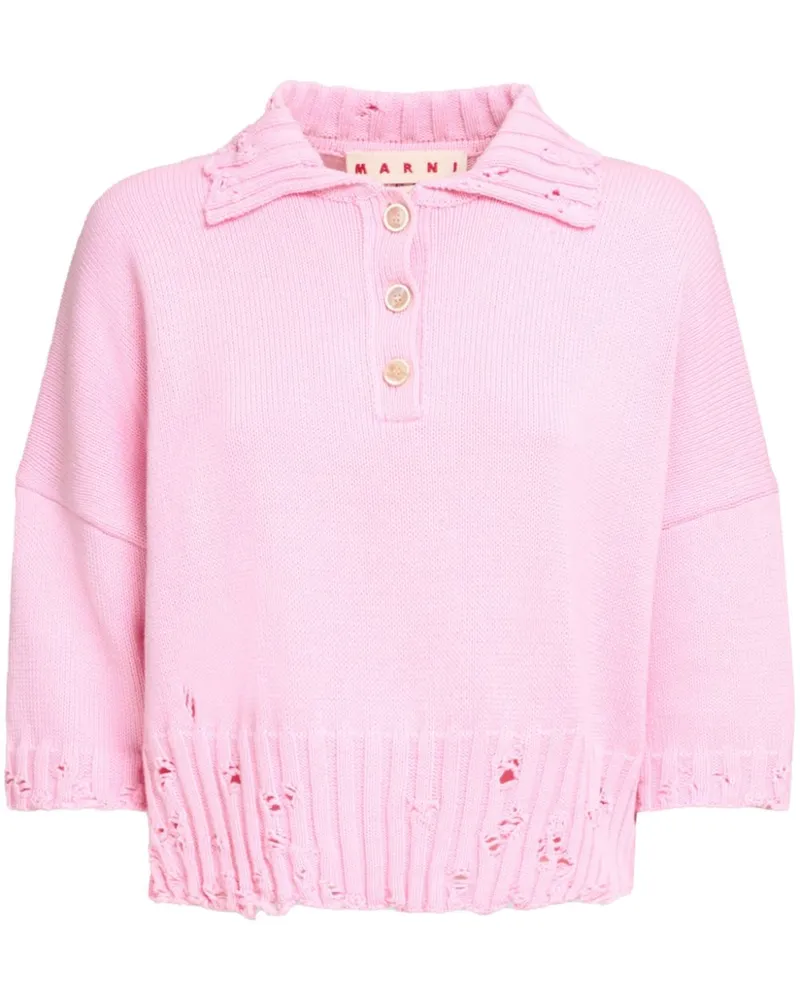 Marni Gestricktes Poloshirt - Rosa Rosa