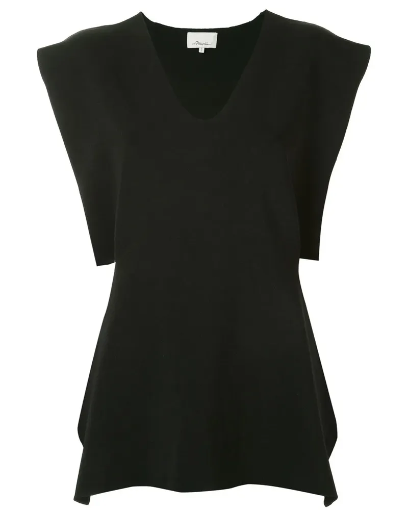 3.1 phillip lim Top mit V-Ausschnitt - Schwarz Schwarz