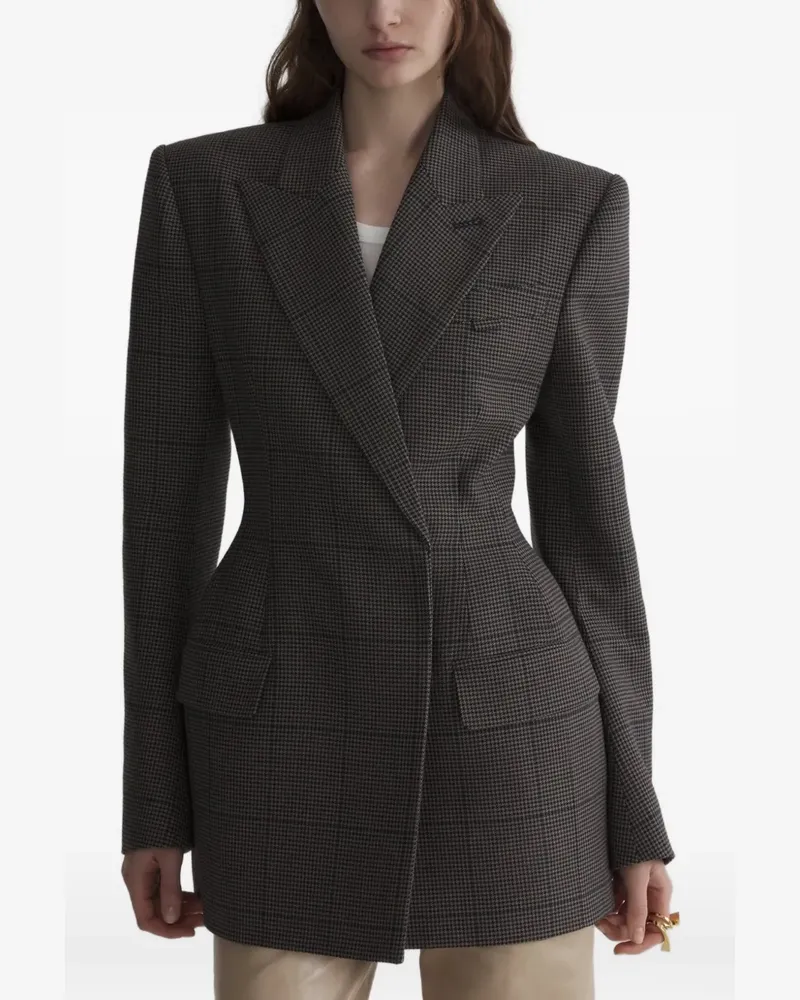 Thierry Mugler Karierte Stockman-Jacke - Braun Braun
