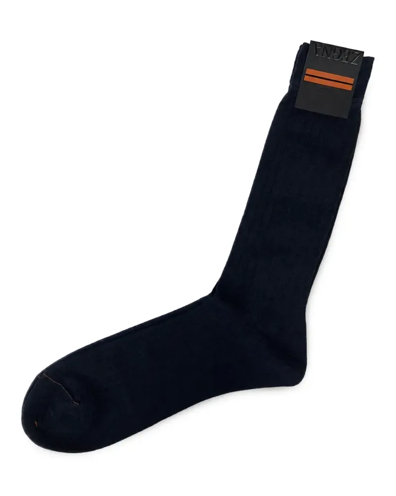 Ermenegildo Zegna ribbed-knit socks - Blau Blau
