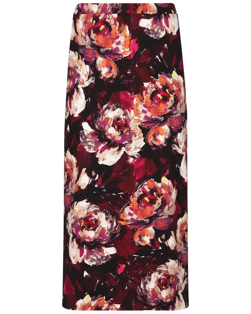 Dolce & Gabbana Bleistiftrock mit Print - Rot Rot