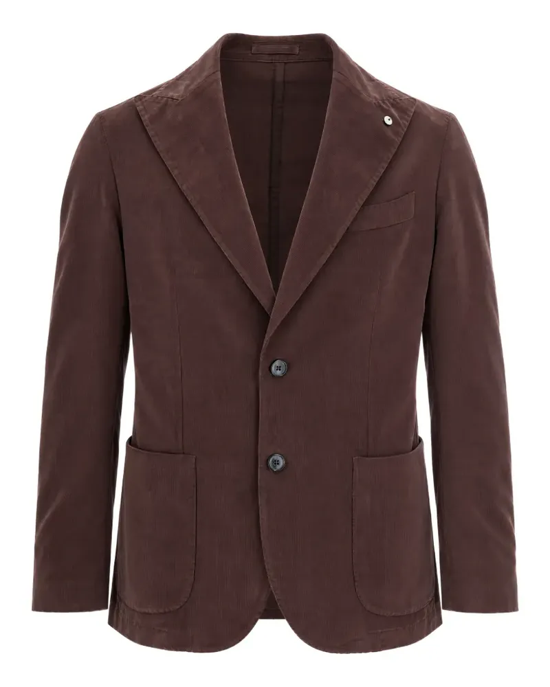 Luigi Bianchi Mantova Hemdjacke mit Cord-Effekt - Violett Violett
