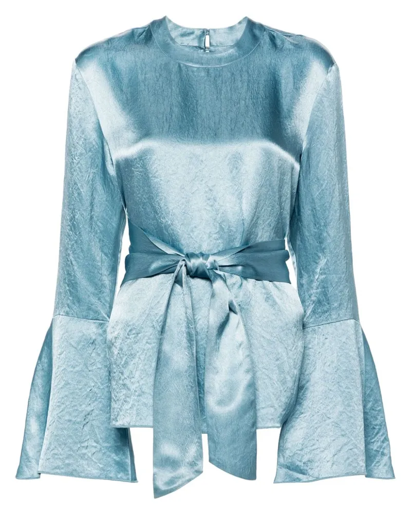 Nanushka Ilon Bluse mit Gürtel - Blau Blau