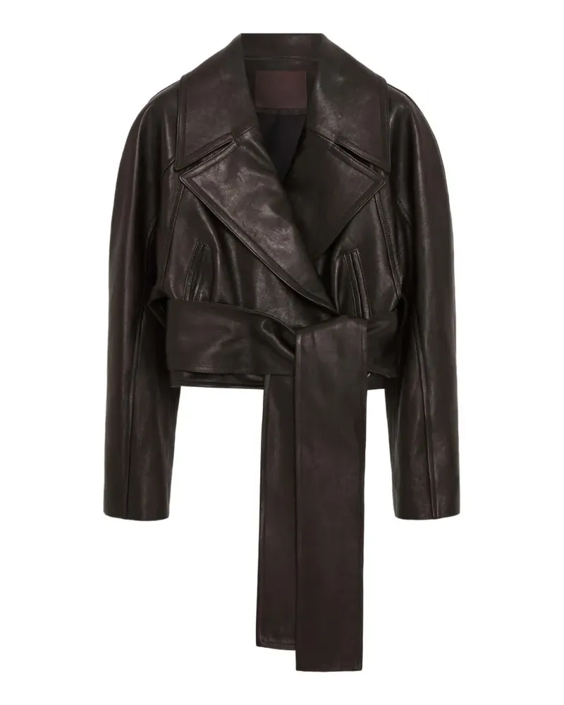 16ARLINGTON Palmer belted leather jacket - Braun Braun