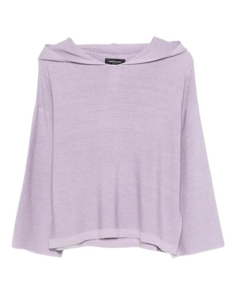 Fabiana Filippi drawstring-detail hoodie - Violett Violett