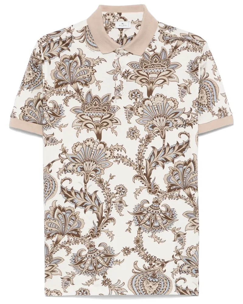 Etro Poloshirt mit Paisley-Print - Nude Nude