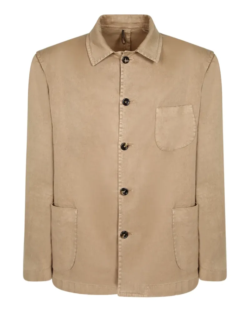 Dell'oglio button-up patch-pocket shirt - Nude Nude