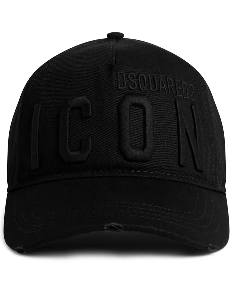 Dsquared2 Baseballkappe mit Logo-Stickerei - Schwarz Schwarz