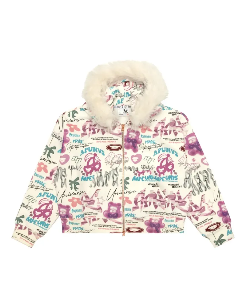 BAPE graphic hoodie - Nude Nude