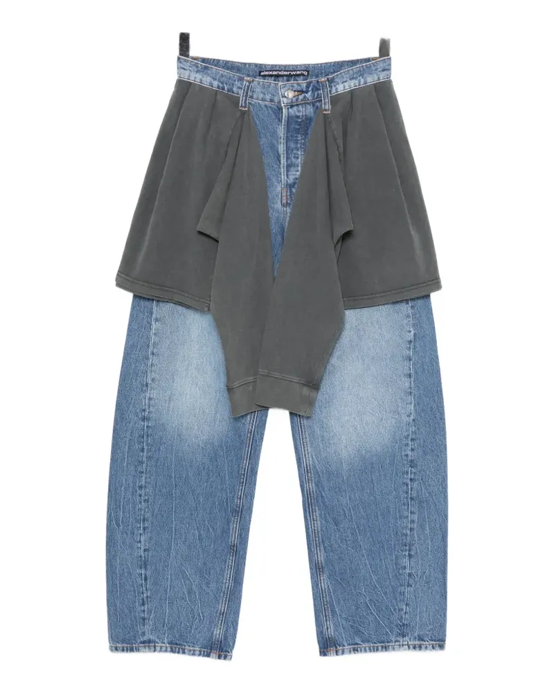 Alexander Wang tied-T-shirt jeans - Blau Blau