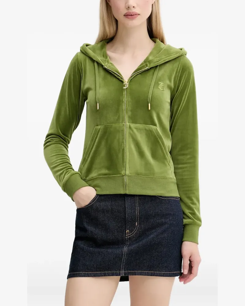 Juicy Couture Kapuzenjacke in Samtoptik - Grün Grün