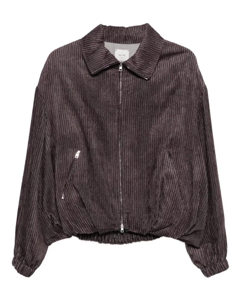 ALYSI striped-pattern bomber jacket - Violett Violett