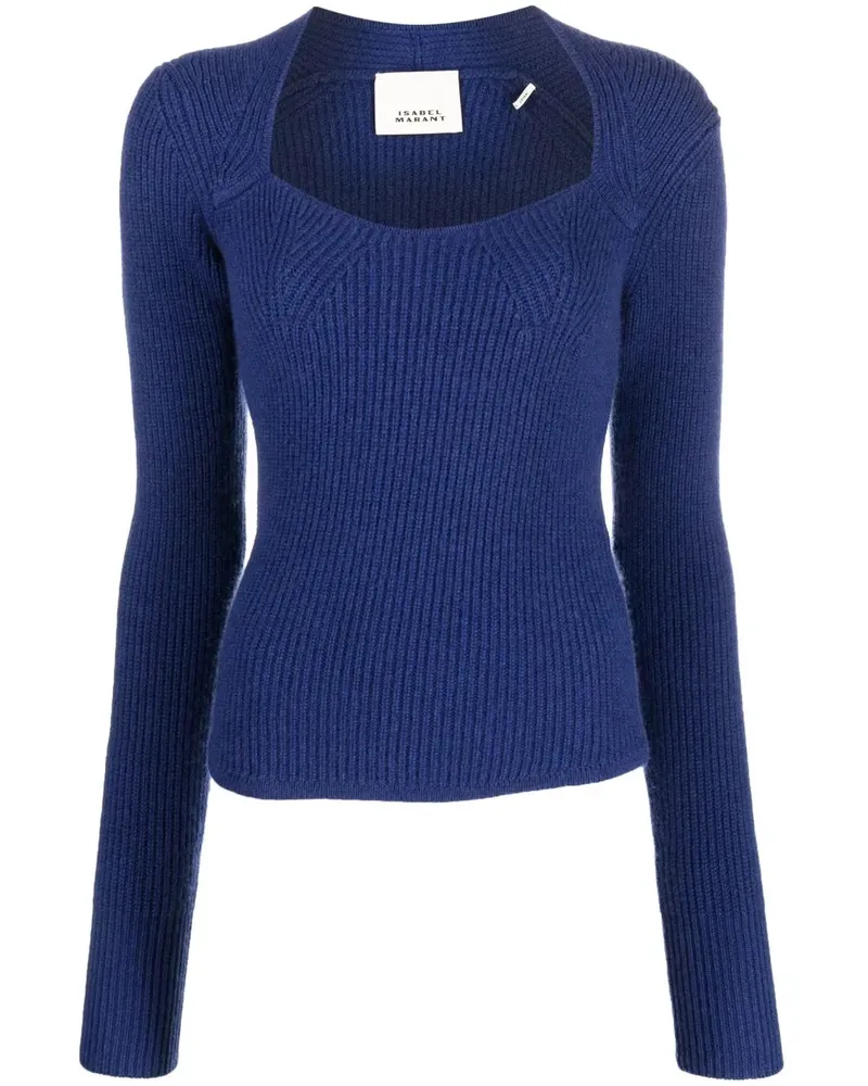 Isabel Marant Pullover mit eckigem Ausschnitt - Blau Blau