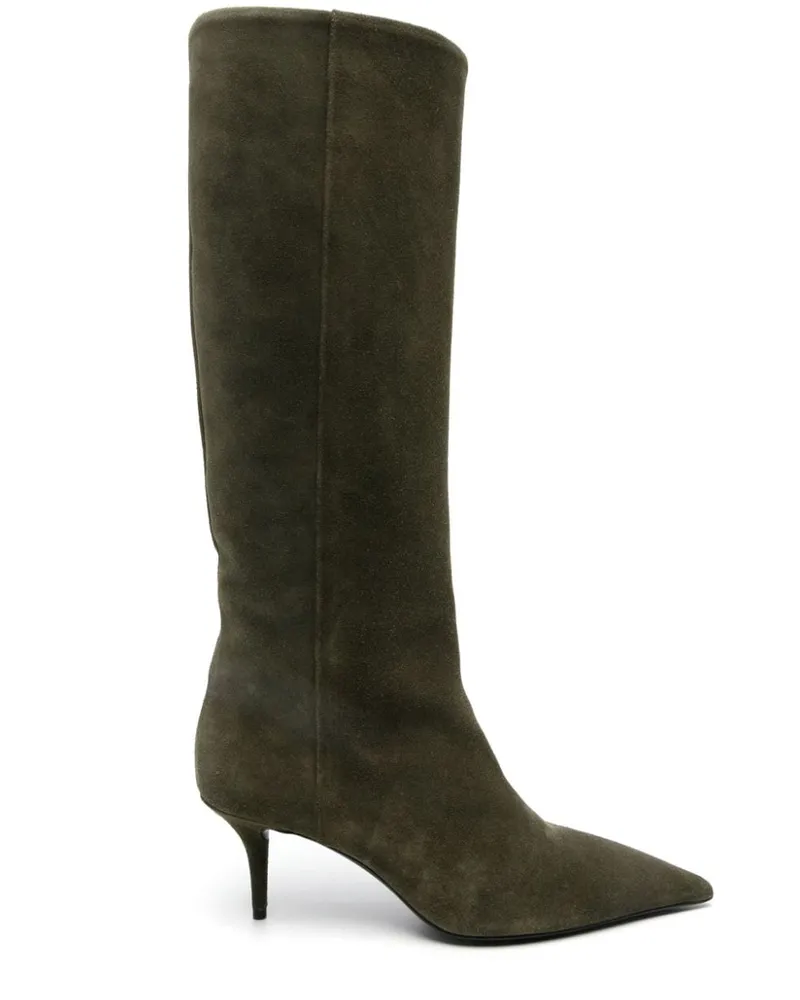 Fabiana Filippi Stiefeletten aus Wildleder 65mm - Grün Grün
