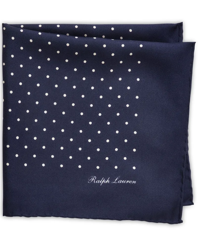Ralph Lauren Einstecktuch aus Seide mit Polka Dots - Blau Blau