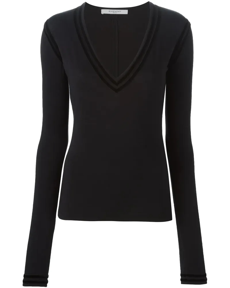 Givenchy Eng anliegender Pullover - Schwarz Schwarz