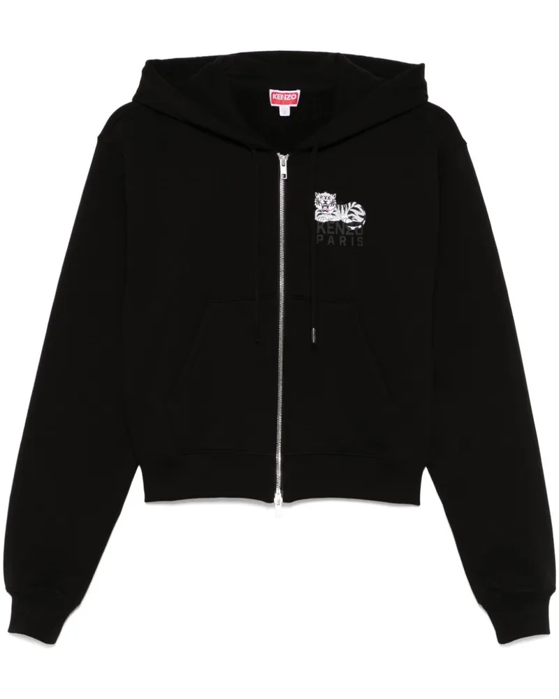 Kenzo Hoodie mit Logo-Print - Schwarz Schwarz
