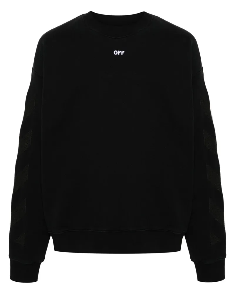 OFF-WHITE Sweatshirt mit diagonalen Streifen - Schwarz Schwarz