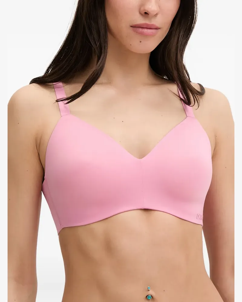 DKNY Nahtloser BH mit Logo-Print - Rosa Rosa