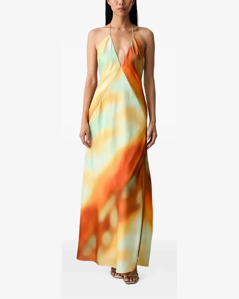 Bardot Lizbeth Neckholder-Maxikleid - Orange Orange