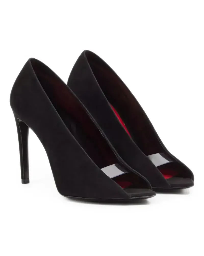 Valentino Garavani Révélé Pumps aus Wildleder mit offener Kappe - Schwarz Schwarz
