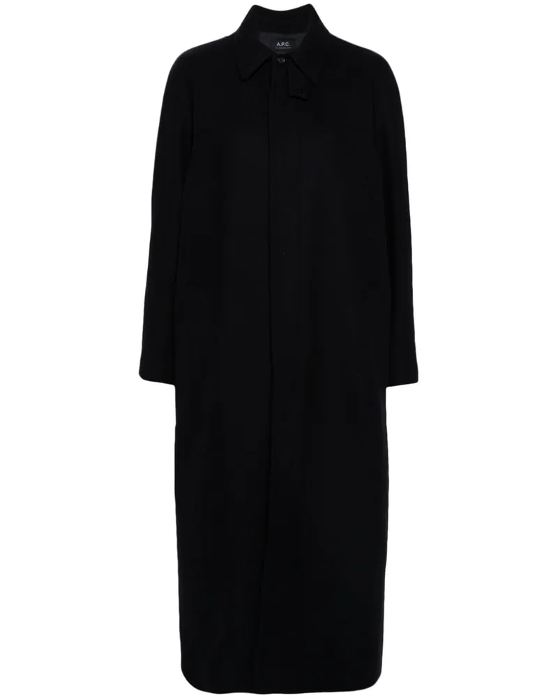 A.P.C. Einreihiger Mantel - Blau Blau