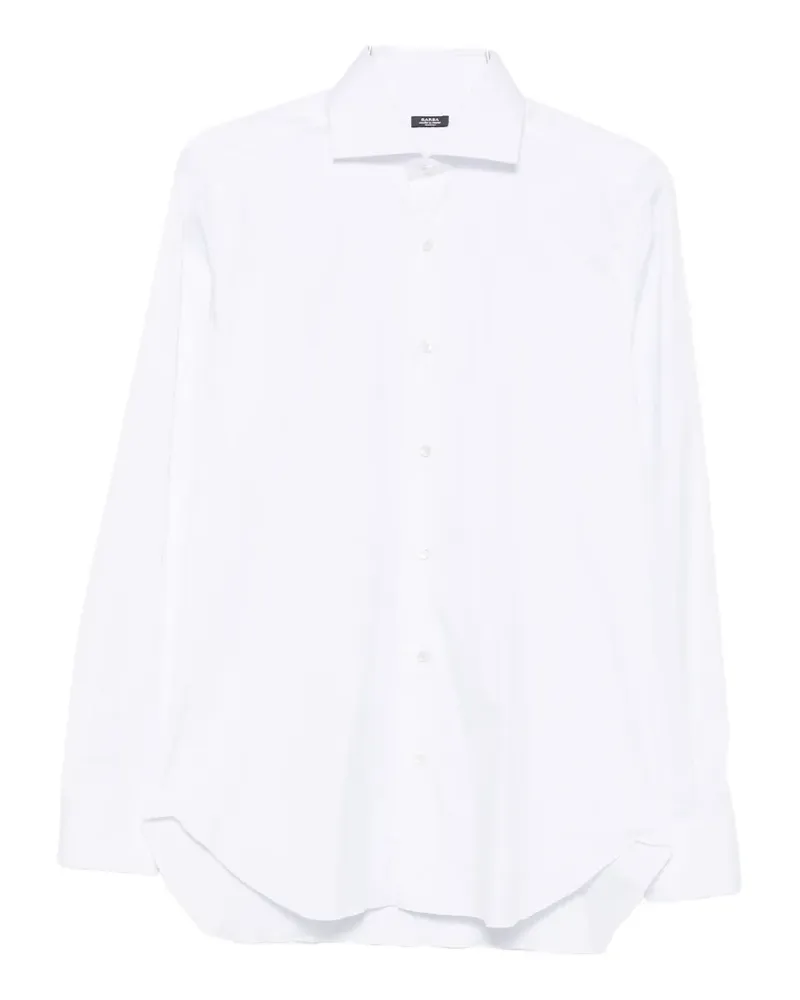BARBA spread-collar long-sleeve shirt - Weiß Weiß