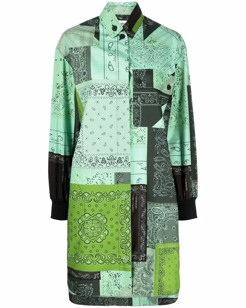 Kenzo Hemdkleid mit Paisley-Print - Grün Grün