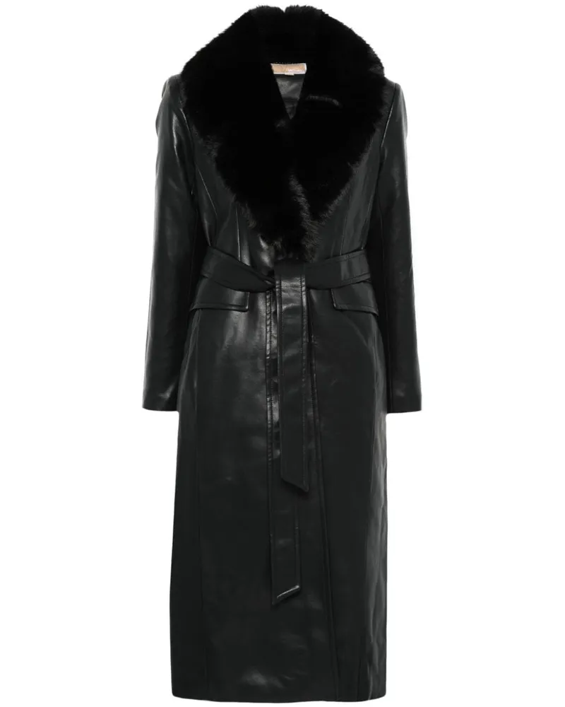 Michael Kors Mantel mit abnehmbarem Revers - Schwarz Schwarz