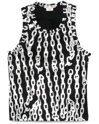 Comme des Garçons Tanktop mit Ketten-Print Schwarz